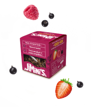 Découvrez les insectes sucrés avec nos grillons aux fruits rouges ! Framboise, fraise et cassis vous feront voir la vie en rose.