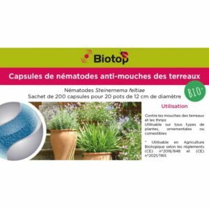 CAPSULES DE NÉMATODES ANTI MOUCHE DU TERREAU