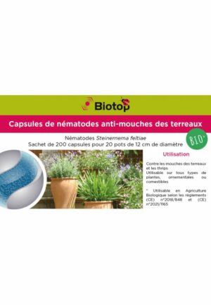 CAPSULES DE NÉMATODES ANTI MOUCHE DU TERREAU