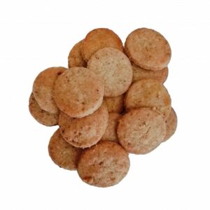 Ces biscuits traditionnels du Poitou reçoivent une touche d'originalité avec l'ajout de farine de Ténébrions molitor, un insecte riche en protéines et aux saveurs subtiles de noisette. Une alliance surprenante qui ravira les papilles des plus curieux.