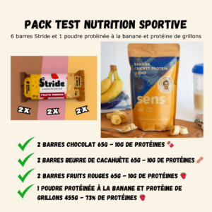 pack-test-nutrition banane et barres stride